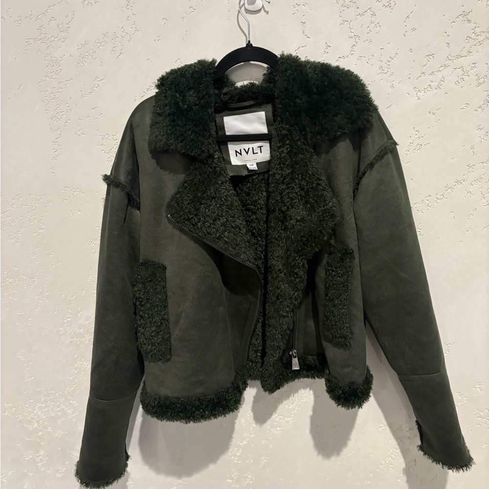 NVLT Women's Dark Green Teddy Jacket